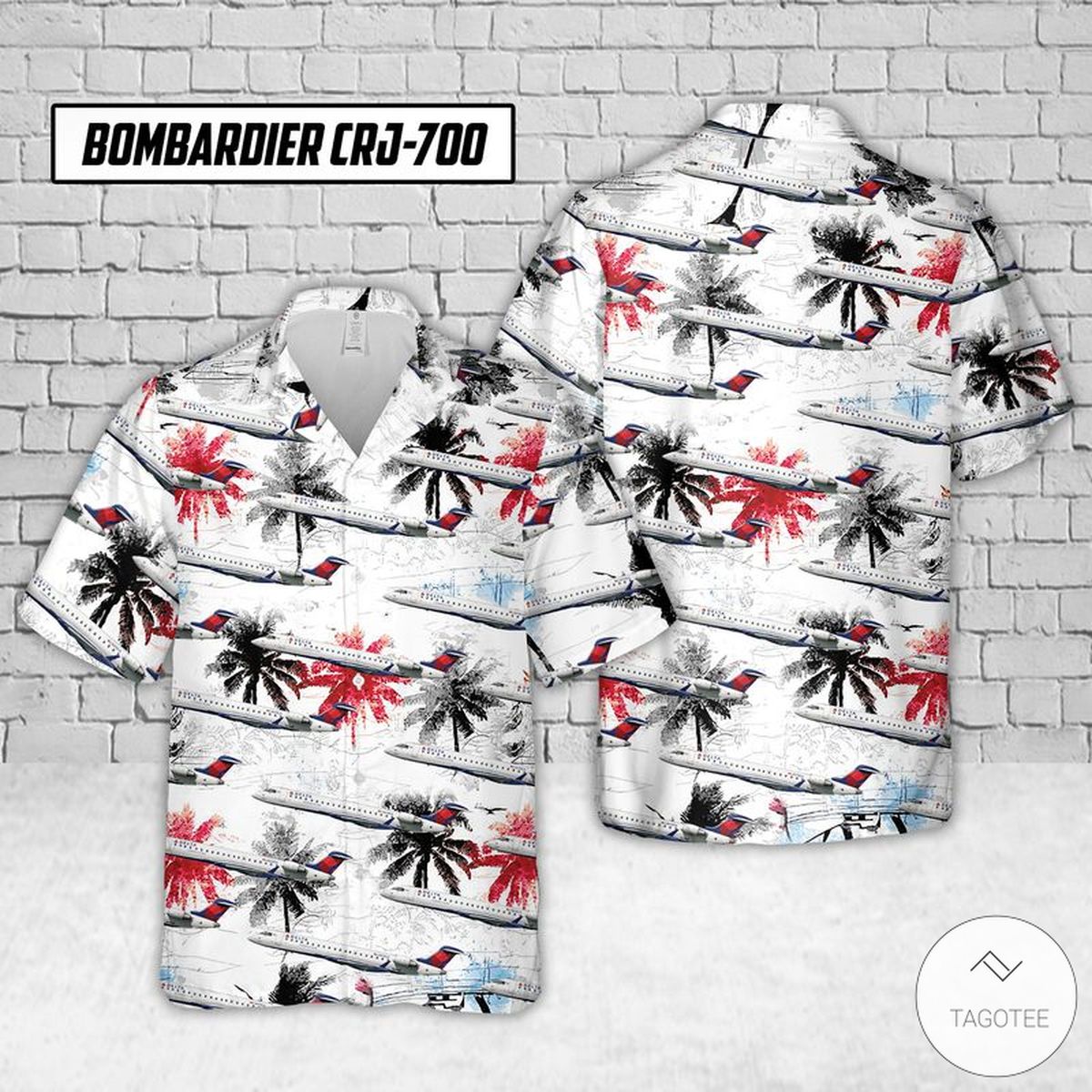 Delta Bombardier Crj-700 Hawaiian Shirt