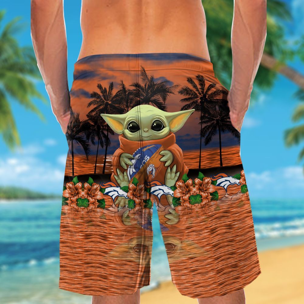 Denver Broncos & Baby Yoda Hawaiian Shirt Hot Trendy Summer 2024