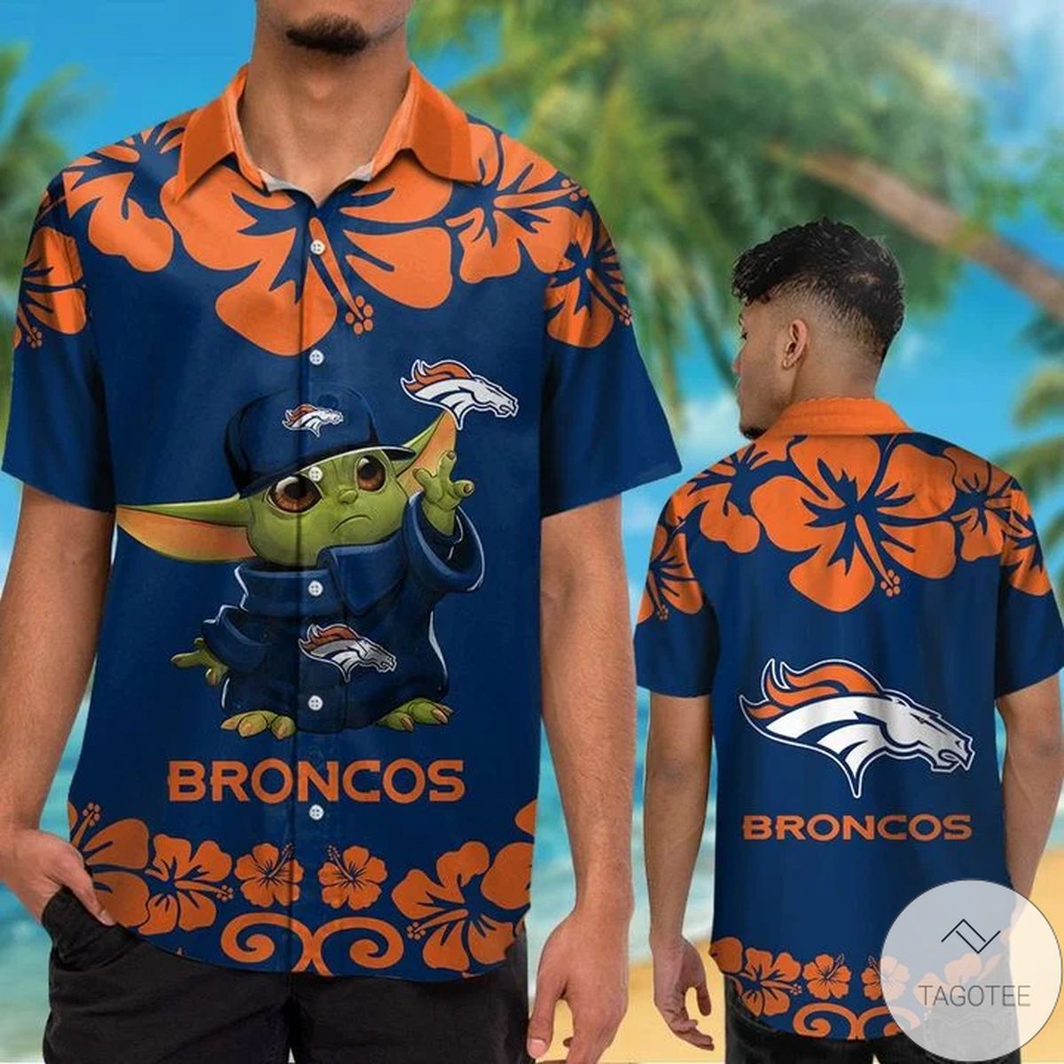 Denver Broncos Baby Yoda Hawaiian Shirt