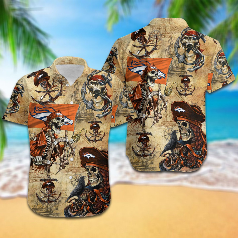 Denver Broncos Pirates Retro Hawaiian Shirt Hot Trendy Summer 2024