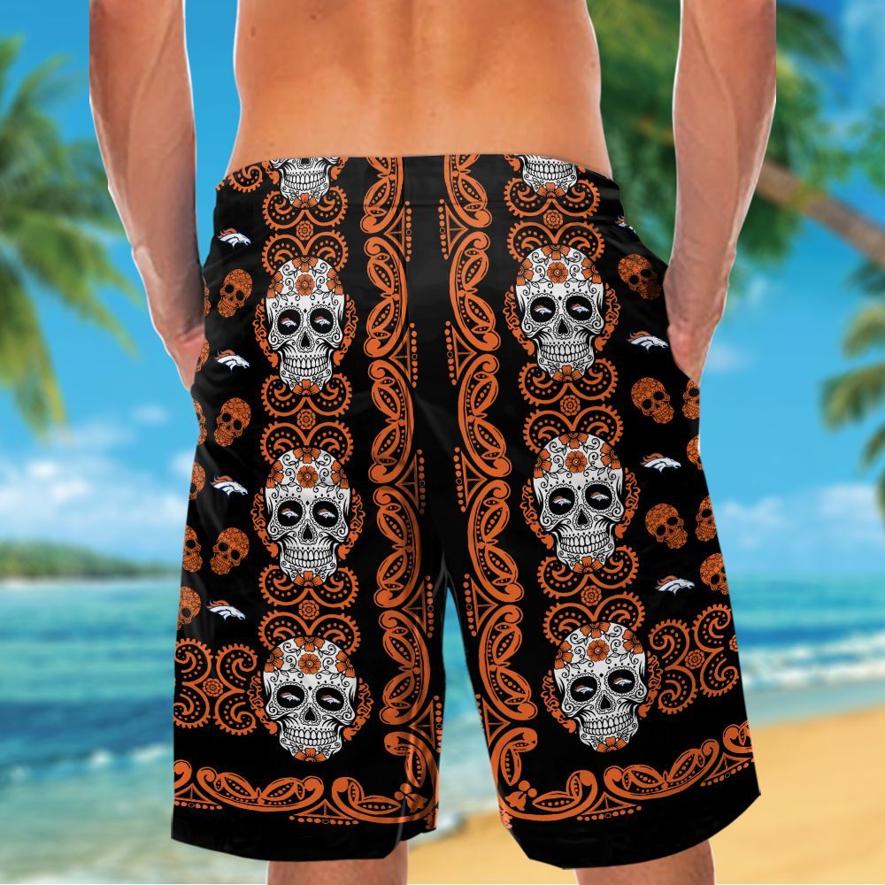 Denver Broncos Skull Hawaiian Shirt Hot Trendy Summer 2024