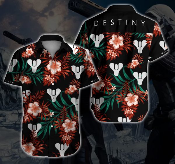 Destiny Hawaiian Shirt Summer Button Up