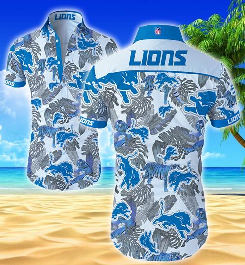 Detroit Lions Hawaiian Shirt Summer Button Up