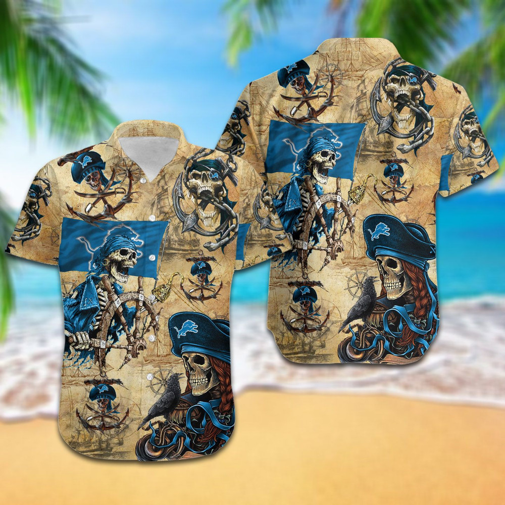 Detroit Lions Pirates Retro Hawaiian Shirt Hot Trendy Summer 2024