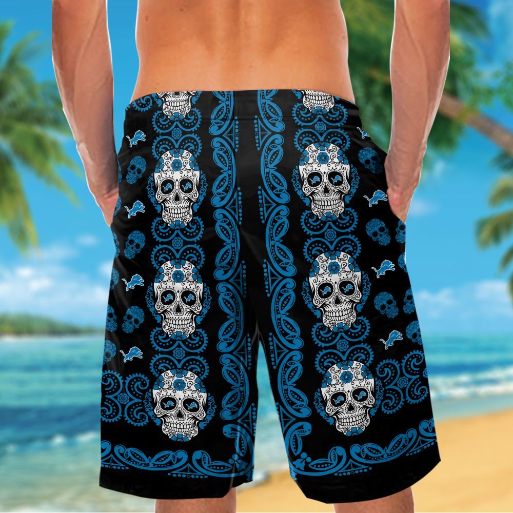 Detroit Lions Skull Hawaiian Shirt Hot Trendy Summer 2024