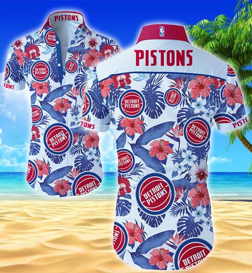 Detroit Pistons Hawaiian Shirt Summer Button Up