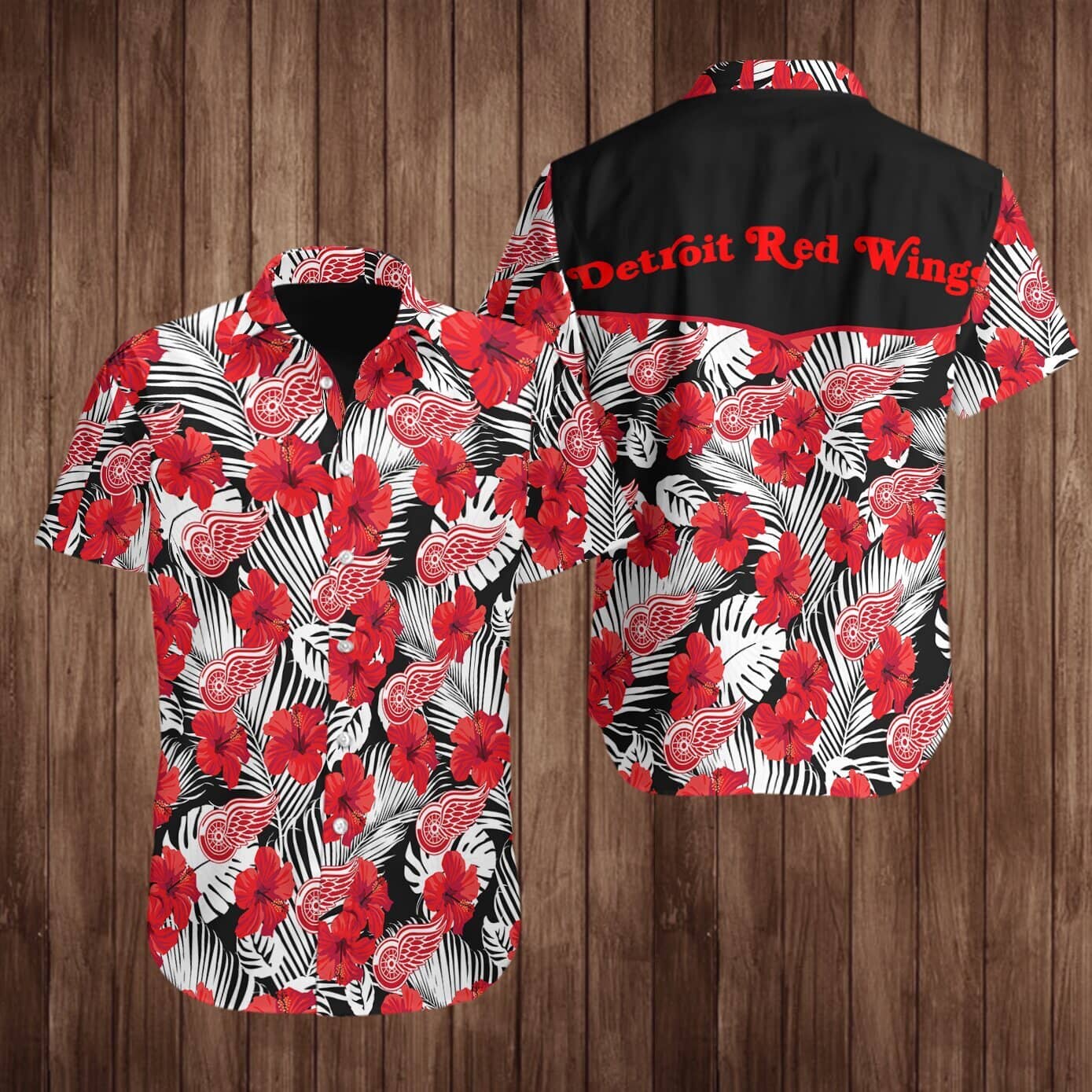 Detroit Red Wings Hockey Hawaiian Shirt Summer Button Up