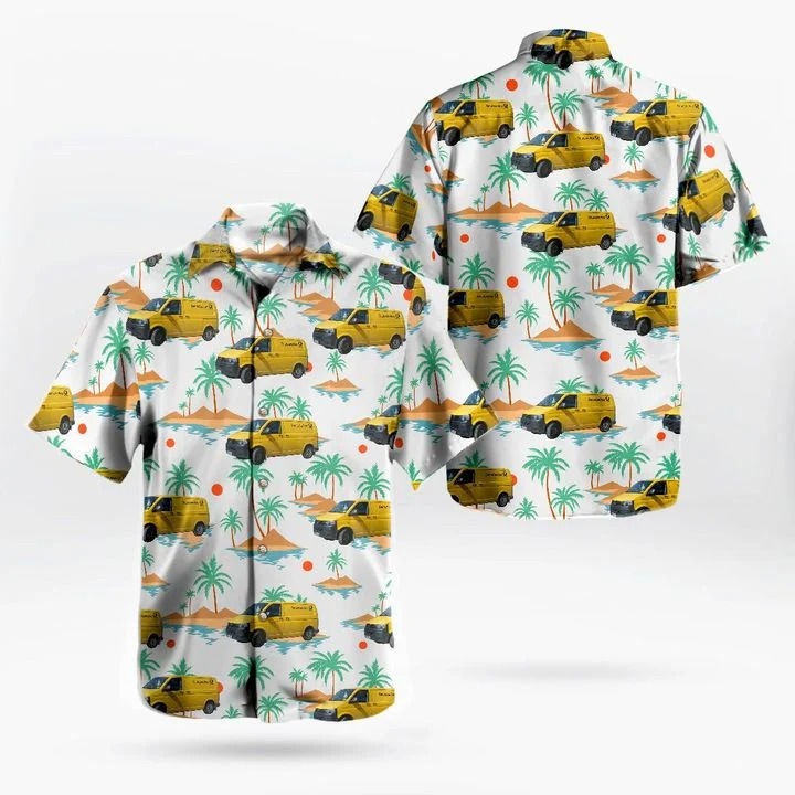 Deutsche Post Delivery Van Hawaiian Shirt