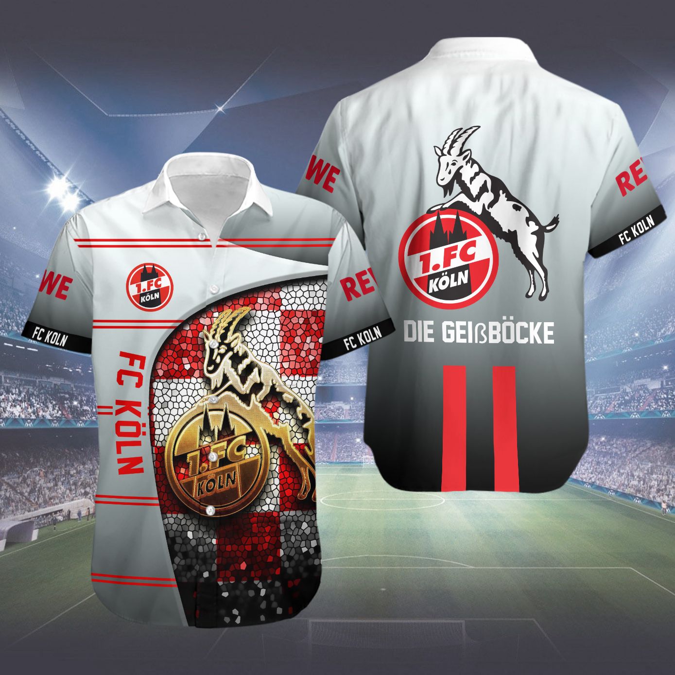 Die Geibocke Fc Koln Hawaiian Shirt