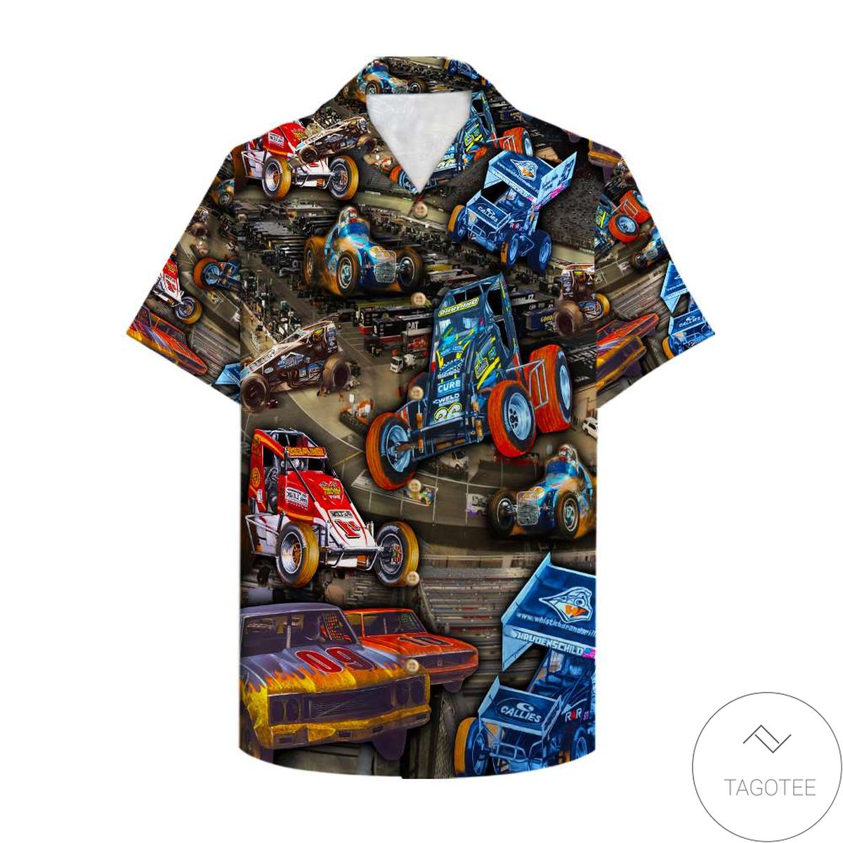 Dirt Track Racing Hawaiian Shirt