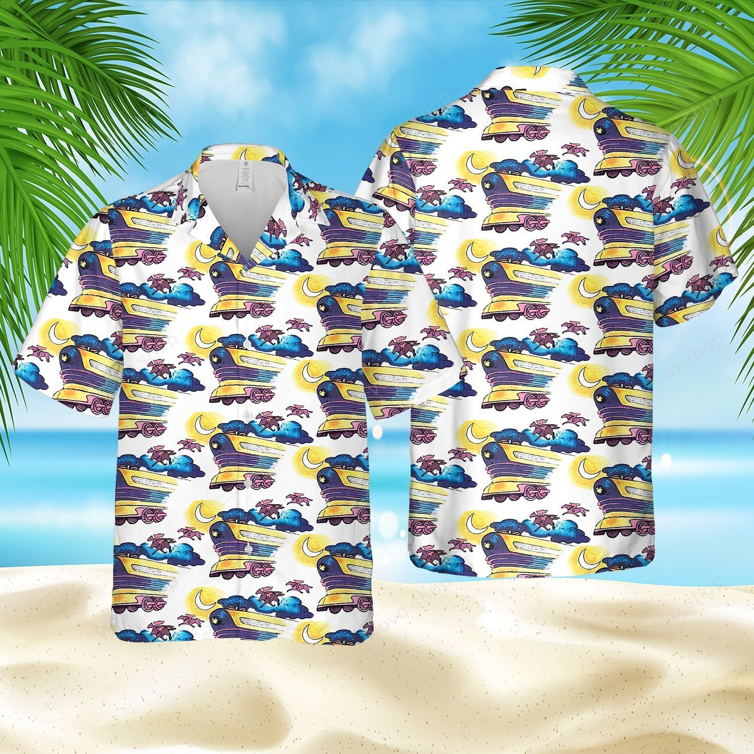 Doc Brown Back To The Future Hawaiian Shirt Short