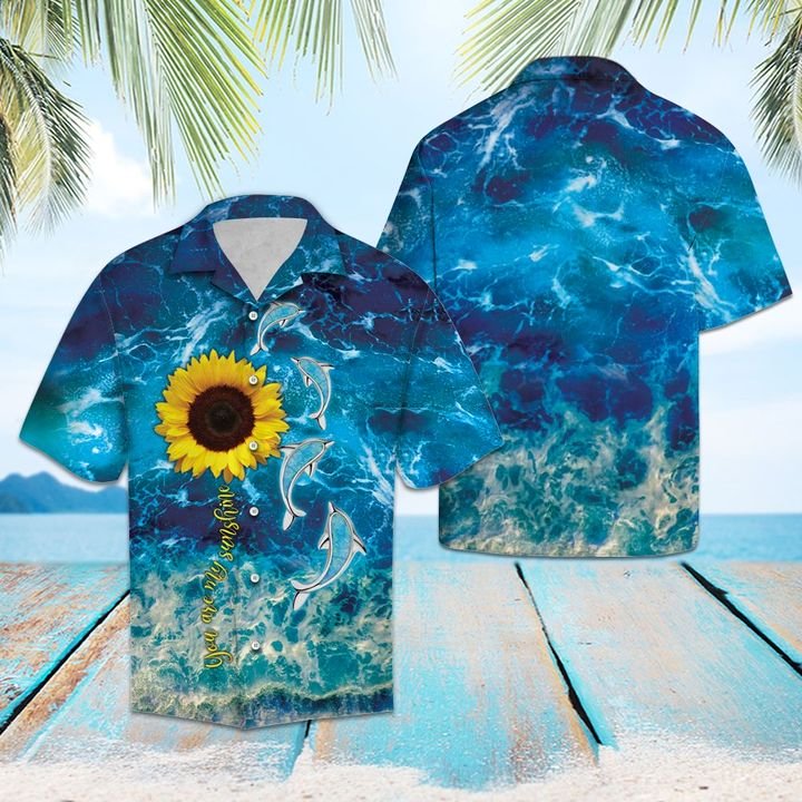 Dolphin You Are My Sunshine Hawaiian Shirt Summer Button Up