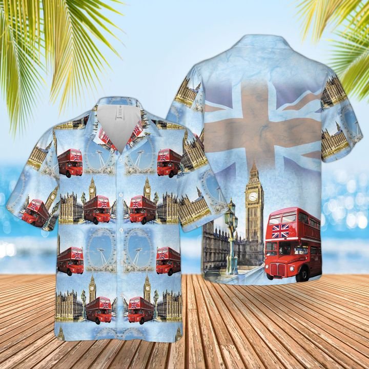 Double Decker Bus Routemaster Hawaiian Shirt