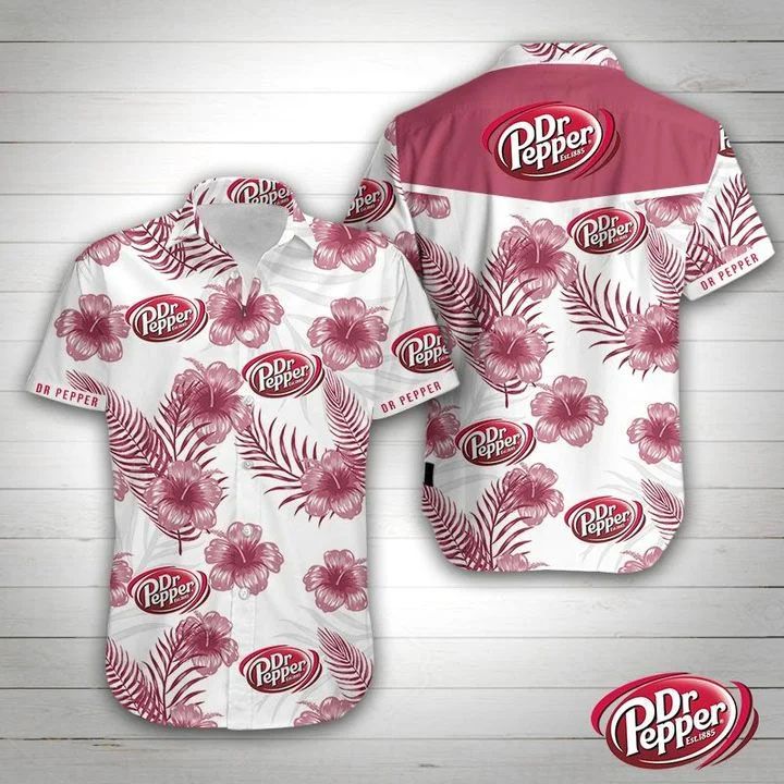 Dr Pepper Hawaiian Shirt Summer Button Up