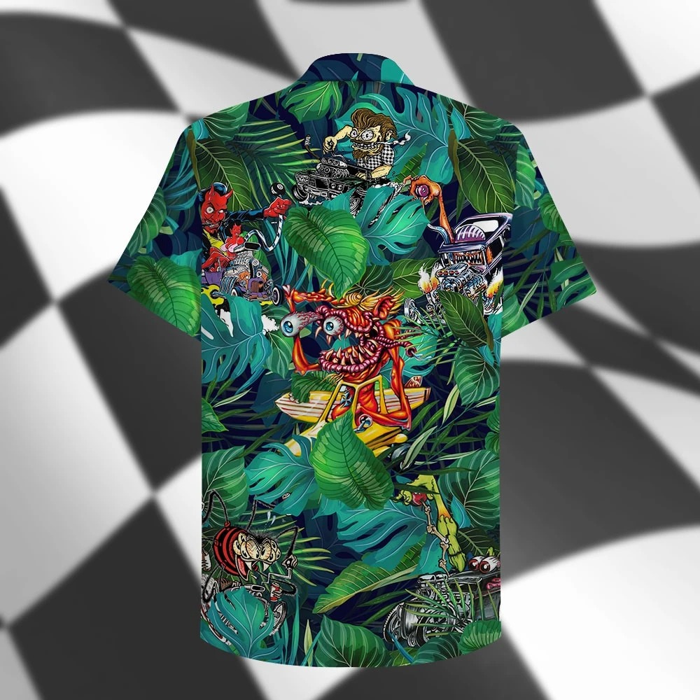 Drag Racing Hawaiian Shirt