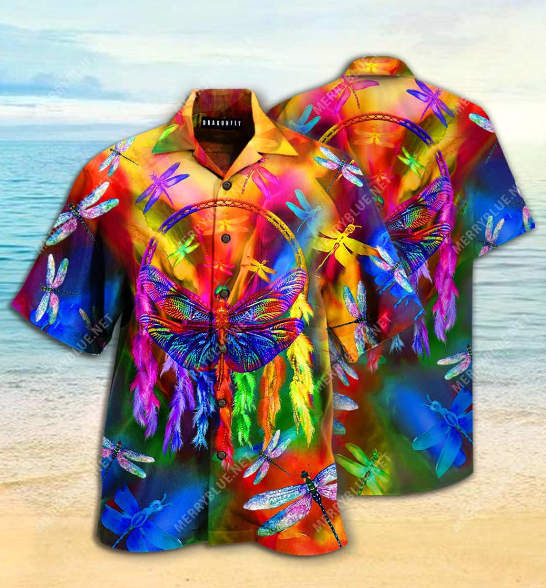 Dragonfly Colorful All Over Printed Hawaiian Shirt