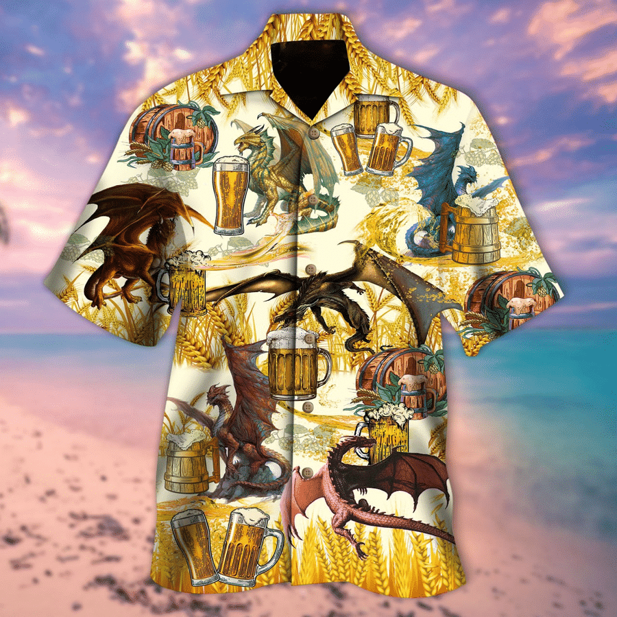 Dragons Drinking Beer Hawaiian Shirt