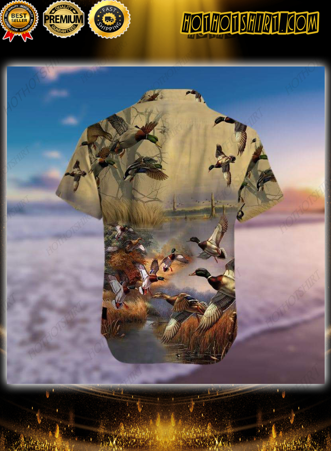 Duck Hunting Hawaiian Aloha Shirt