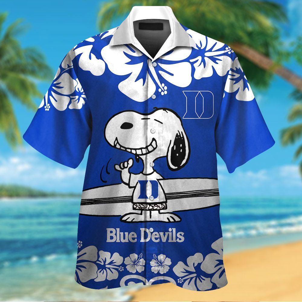 Duke Blue Devils & Snoopy Hawaiian Shirt Hot Trendy Summer 2024