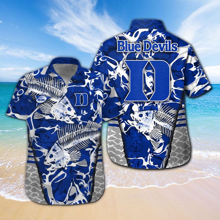 Duke Blue Devils Fishing Hawaiian Shirt Hot Trendy Summer 2024