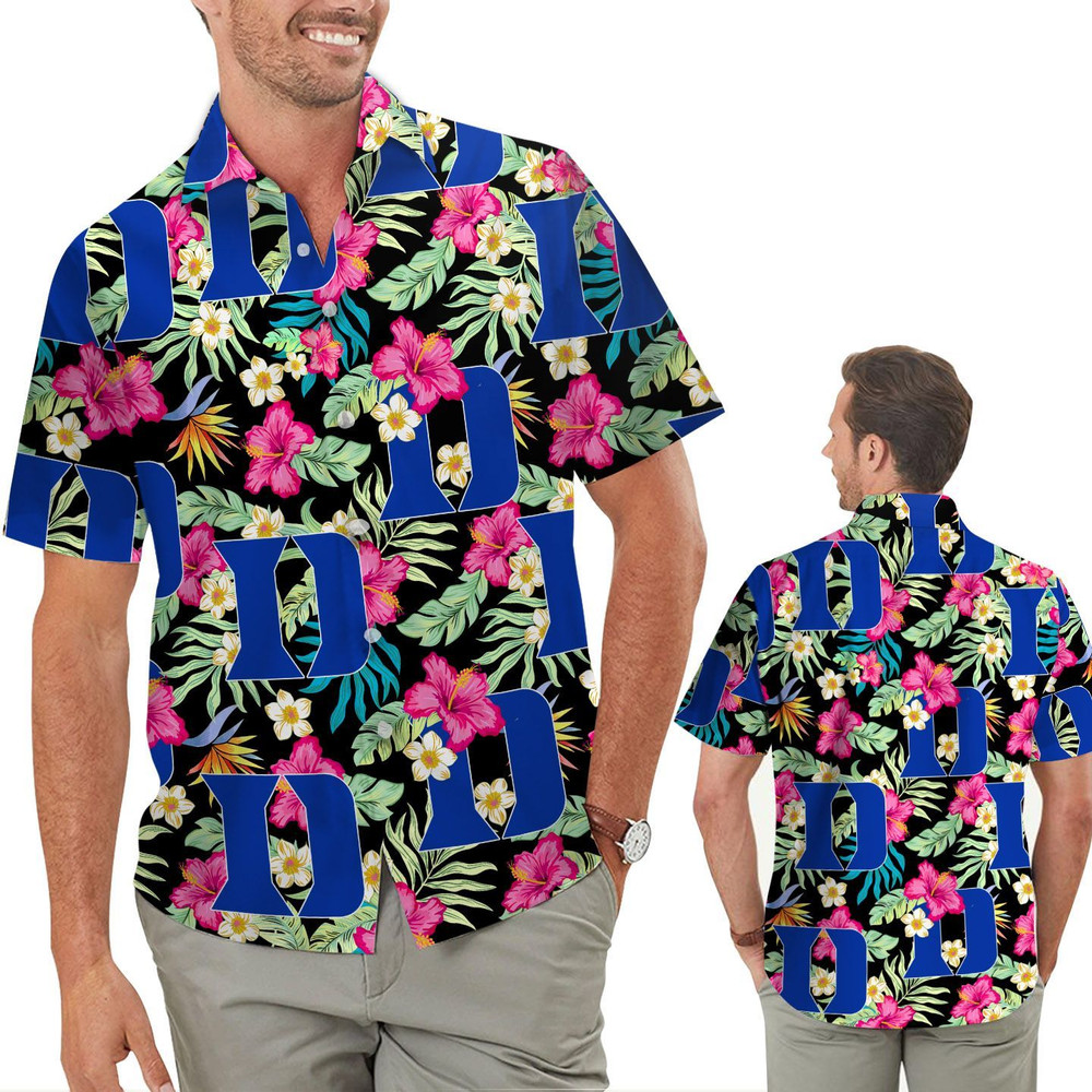 Duke Blue Devils Hibiscus Hawaiian Shirt Hot Trendy Summer 2024