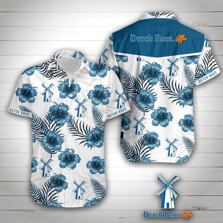 Dutch Bros Hawaiian Shirt Summer Button Up