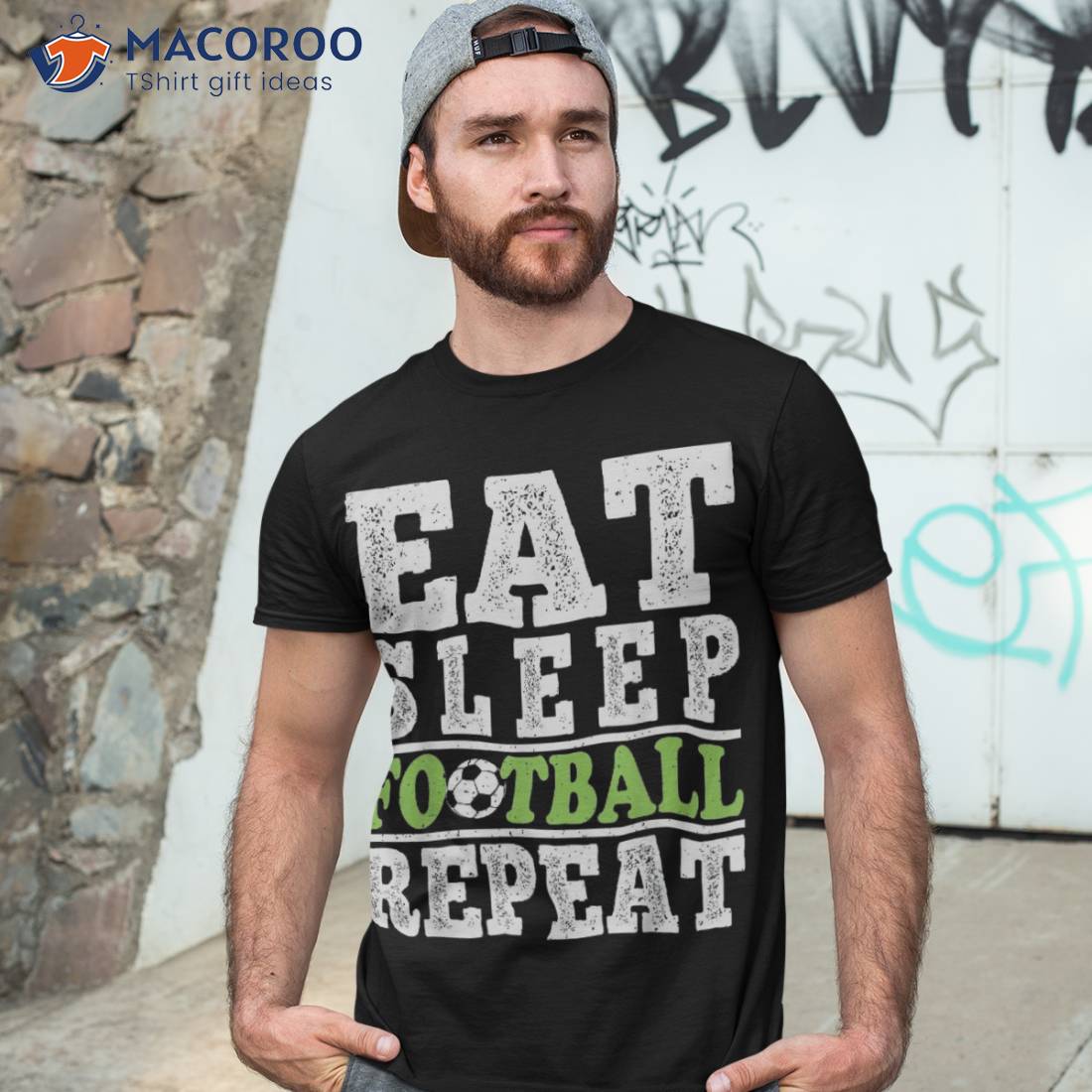 Eat Sleep Football Repeat Sports Lover Kids, Boys, Girls Tee Shirt