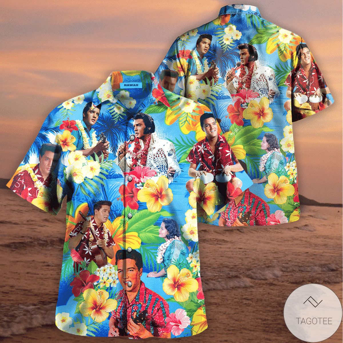 Elvis Presley Blue Hawaiian Shirt