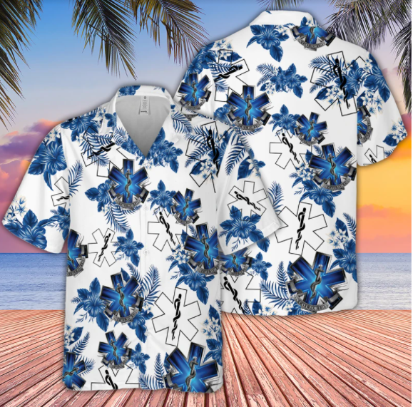 Ems Symbols Pattern Hawaiian Shirt