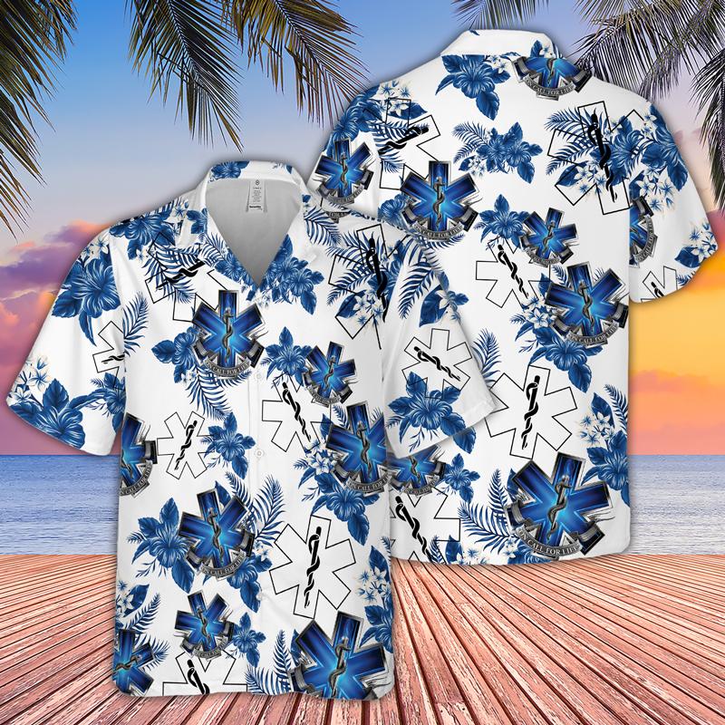 Ems Symboys Hibiscus Flower Hawaiian Shirt