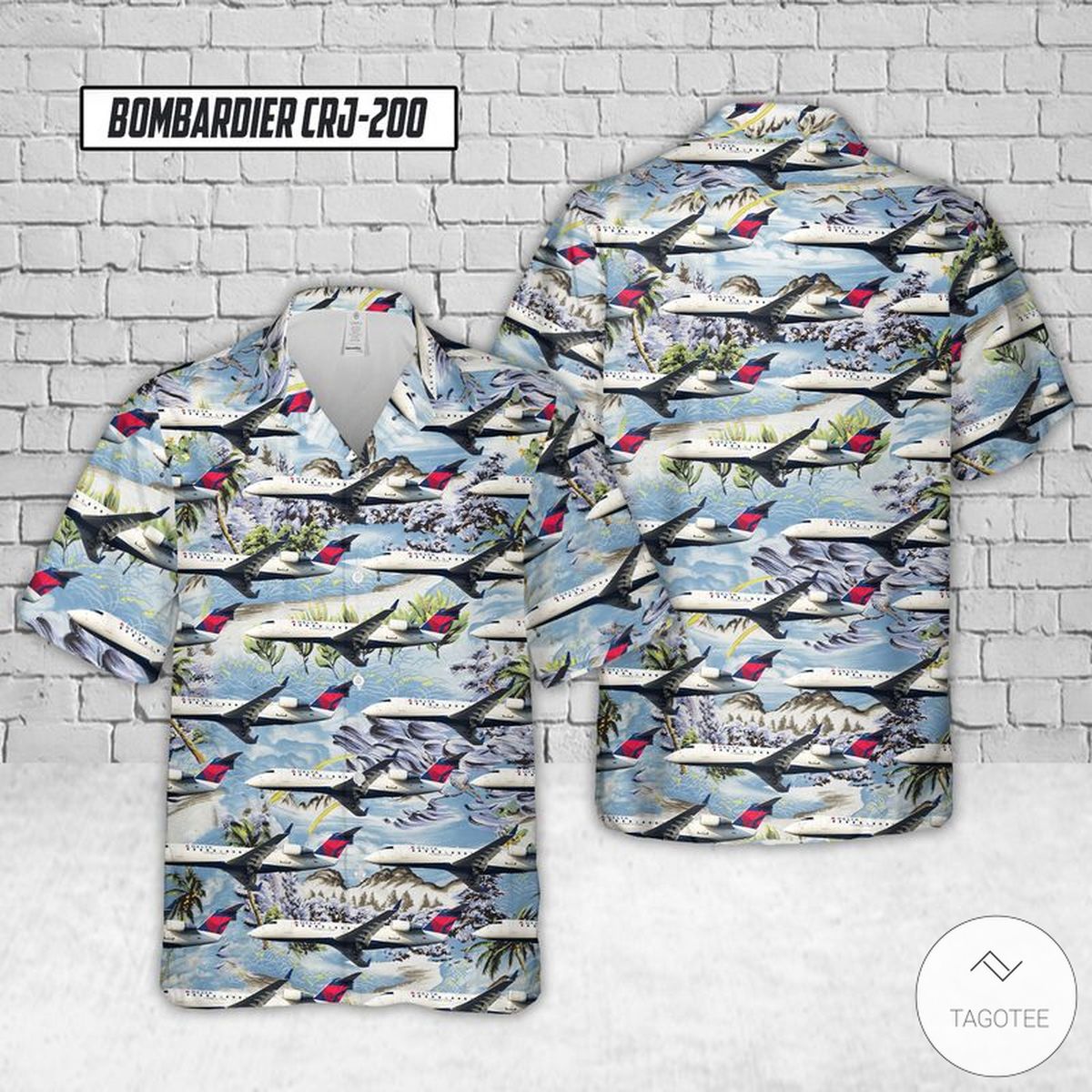 Endeavor Air Bombardier Crj-200 Hawaiian Shirt