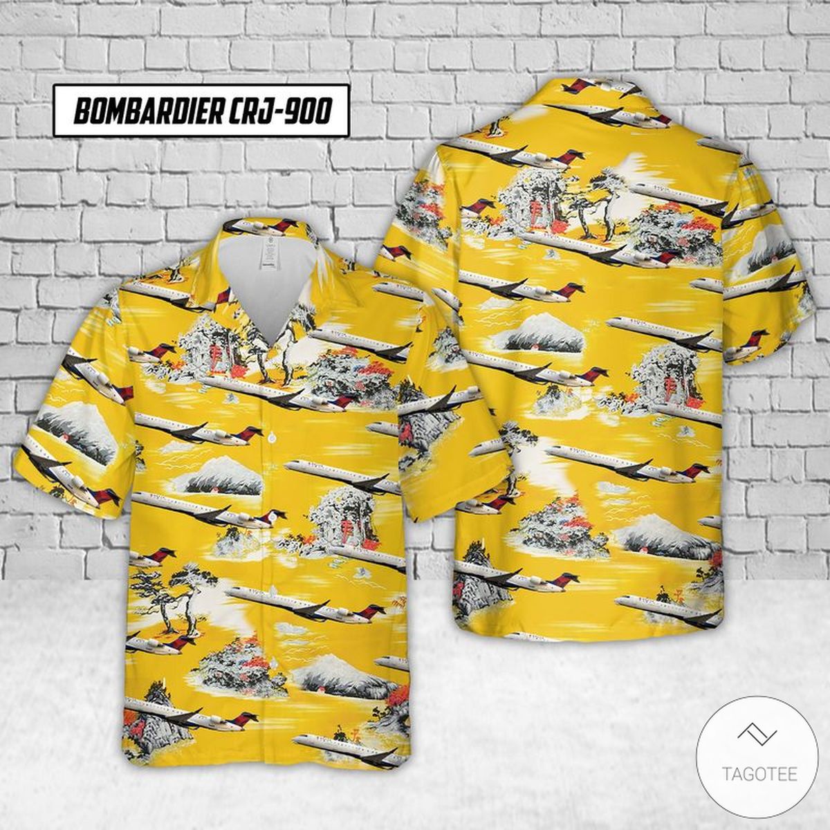 Endeavor Air Bombardier Crj-900 Hawaiian Shirt