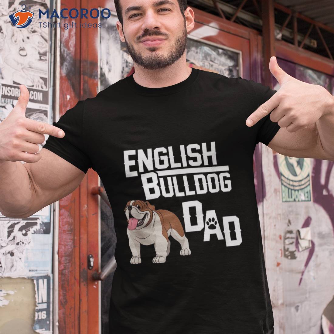 English Bulldog Dad Shirt Gift Fathers Day