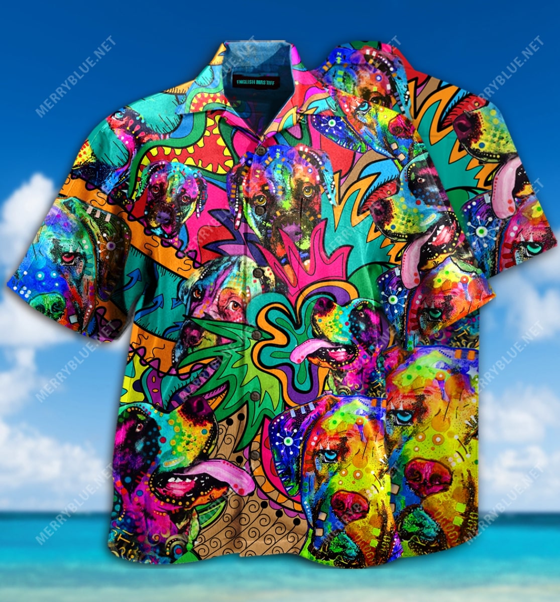 English Mastiff Summer All Over Printed Hawaiian Shirt