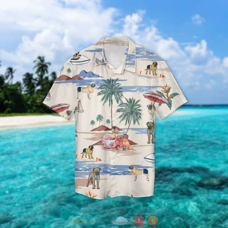 English Mastiff Summer Beach Hawaiian Shirt