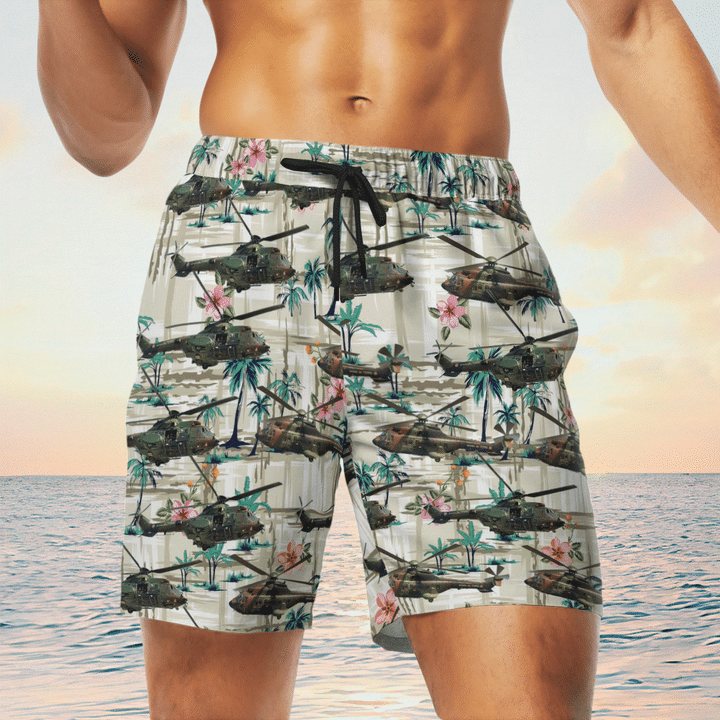 Eurocopter Cougar French Army Hawaiian Shirt & Shorts- Limited Edition