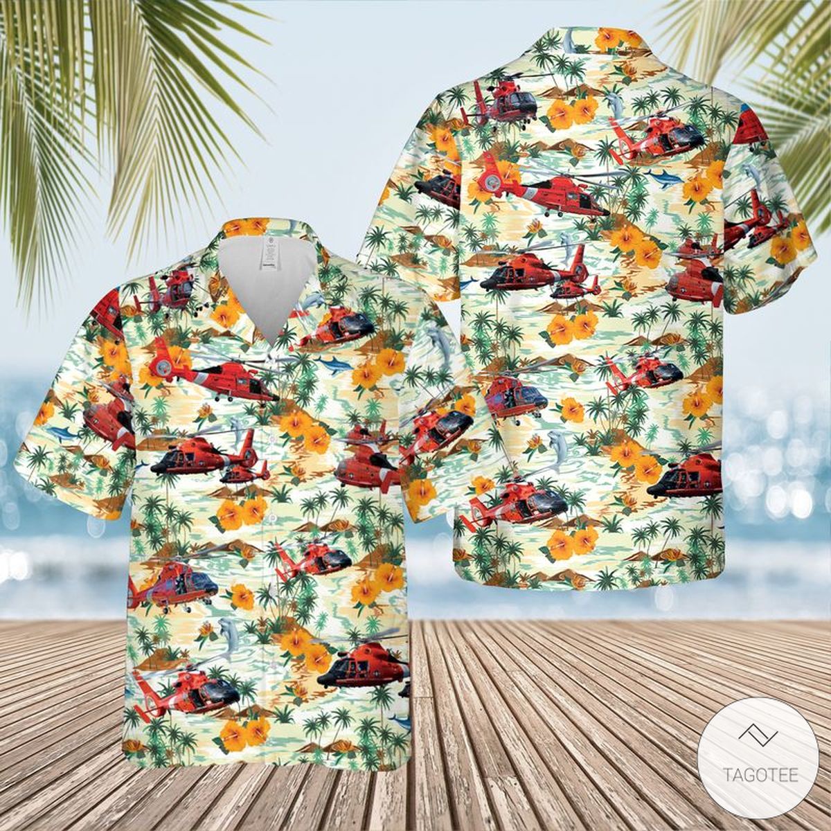 Eurocopter Mh-65 Dolphin Hawaiian Shirt