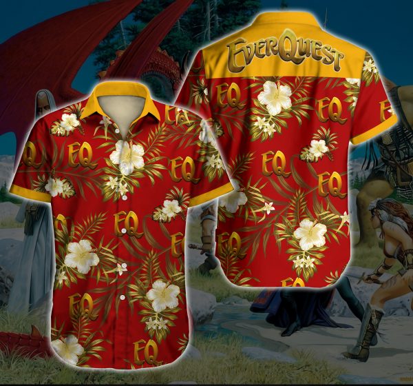 Ever Quest Hawaiian Shirt Summer Button Up