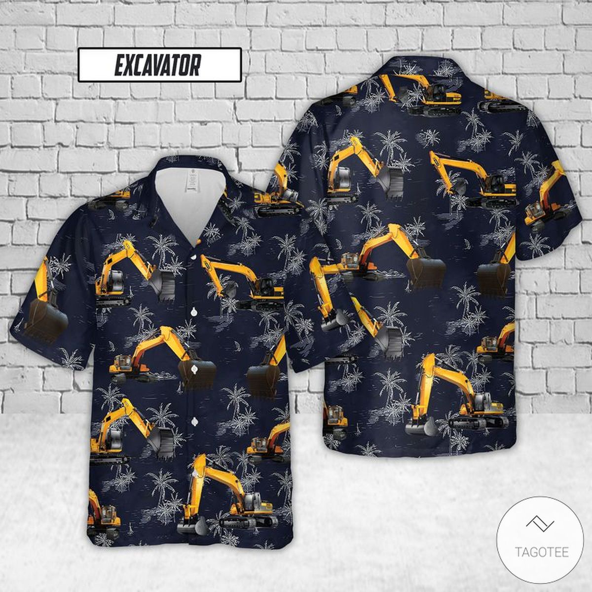 Excavator Hawaiian Shirt