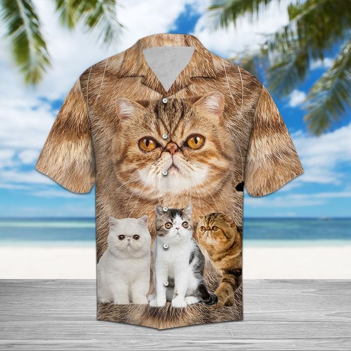 Exotic Shorthair Great Hawaiian Shirt Summer Button Up