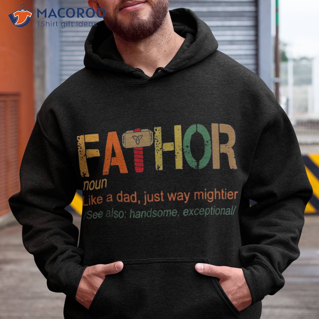 Fa-thor Like Dad Just Way Mightier Hero Fathers Day Shirt