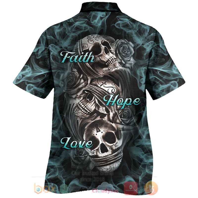 Faith Hope Love Skull Hawaiian Shirt