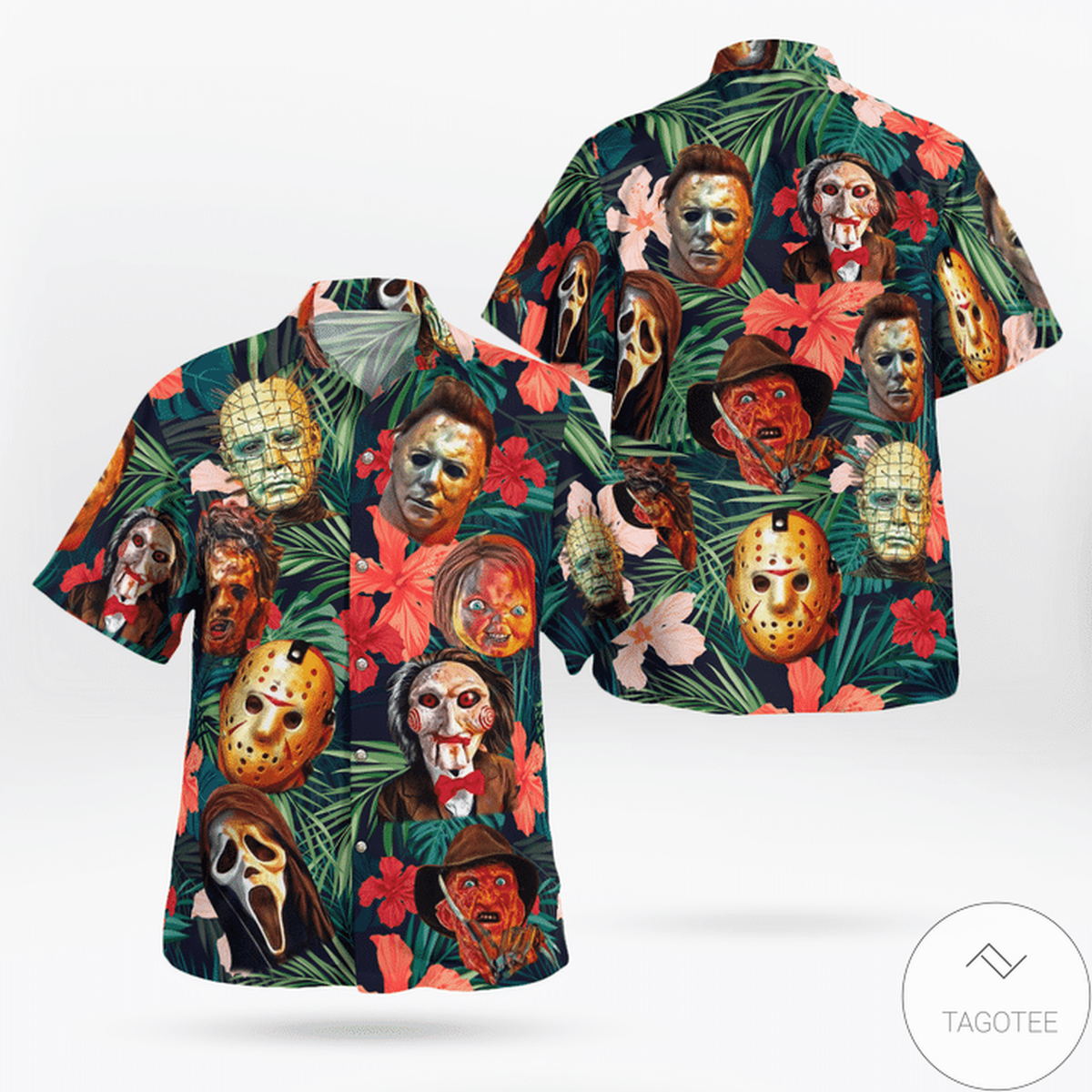 Famous Horror Characters Hawaiian Shirt