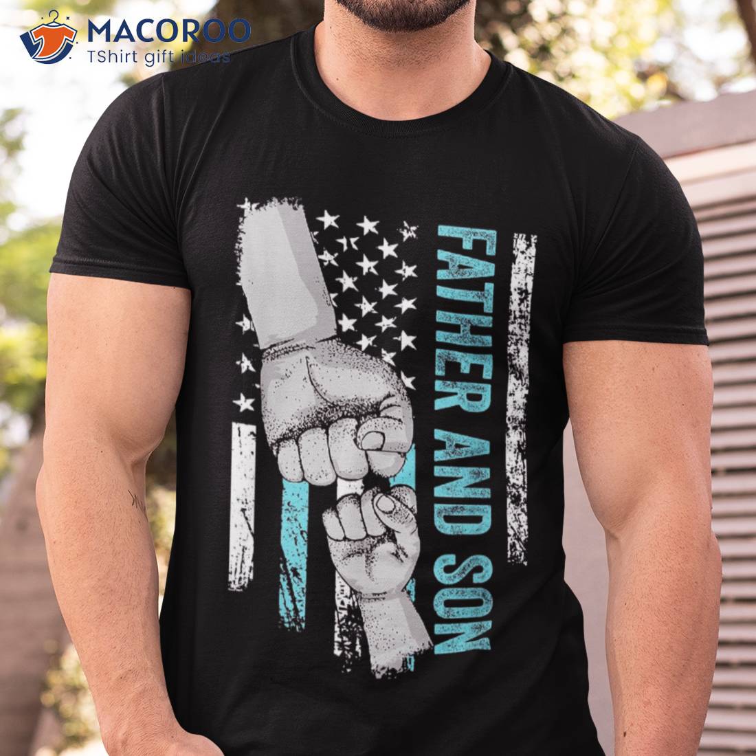 Father And Son American Flag Matching Fathers Day Shirt