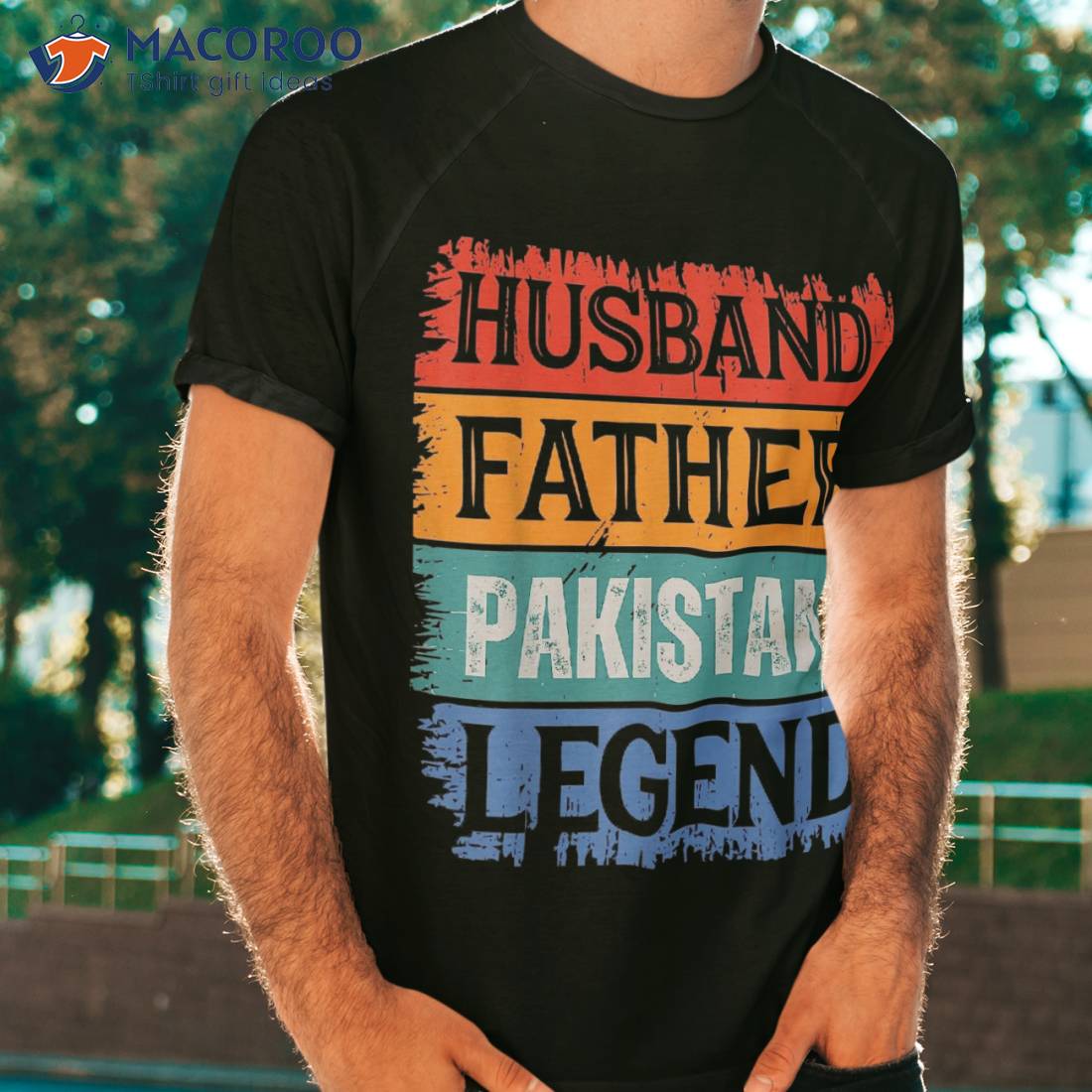 Father Husband Pakistani Legend Proud Dad Funny Retro Papa Shirt