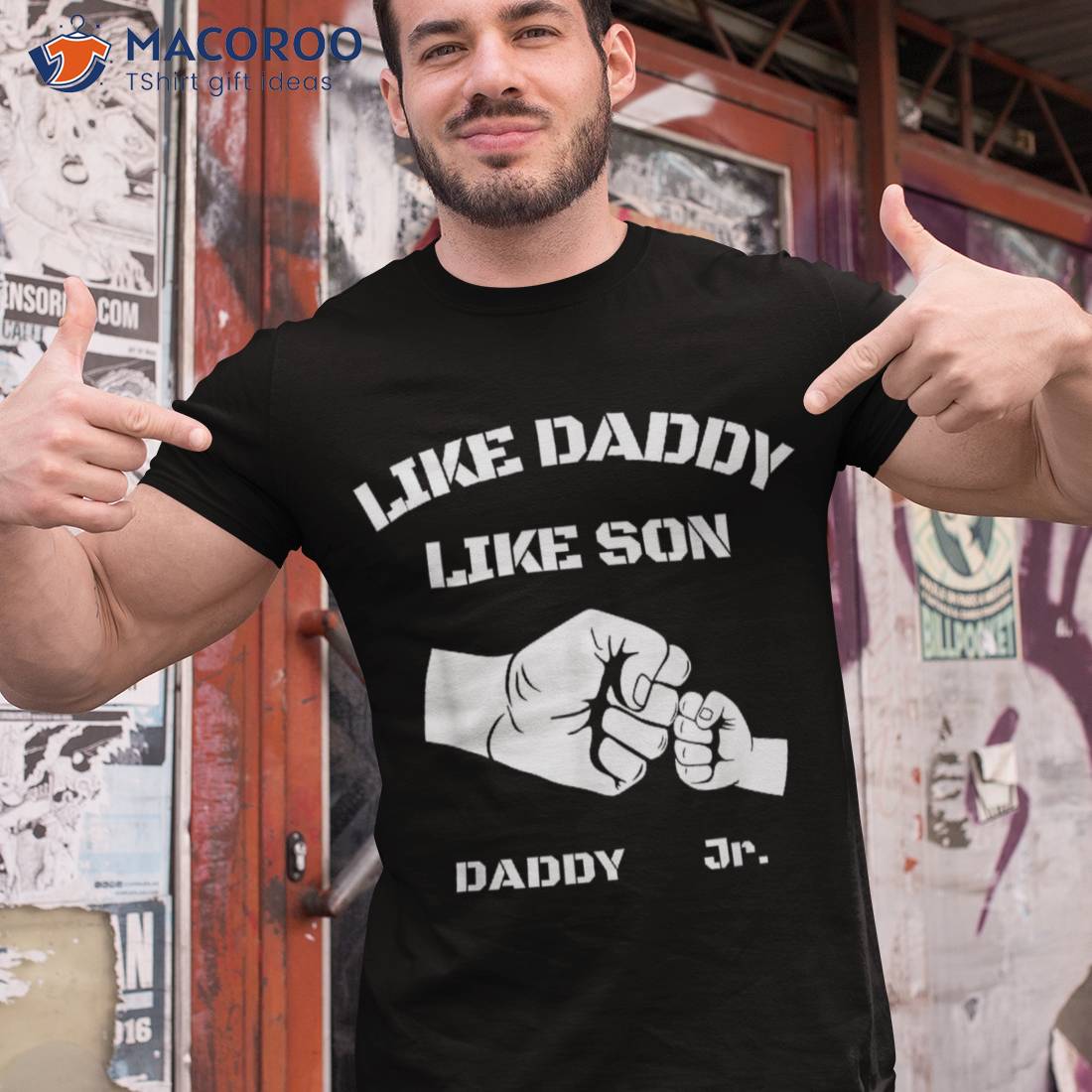 Father Son Fist Bump Matching Father’s Day Daddy Dad & Shirt