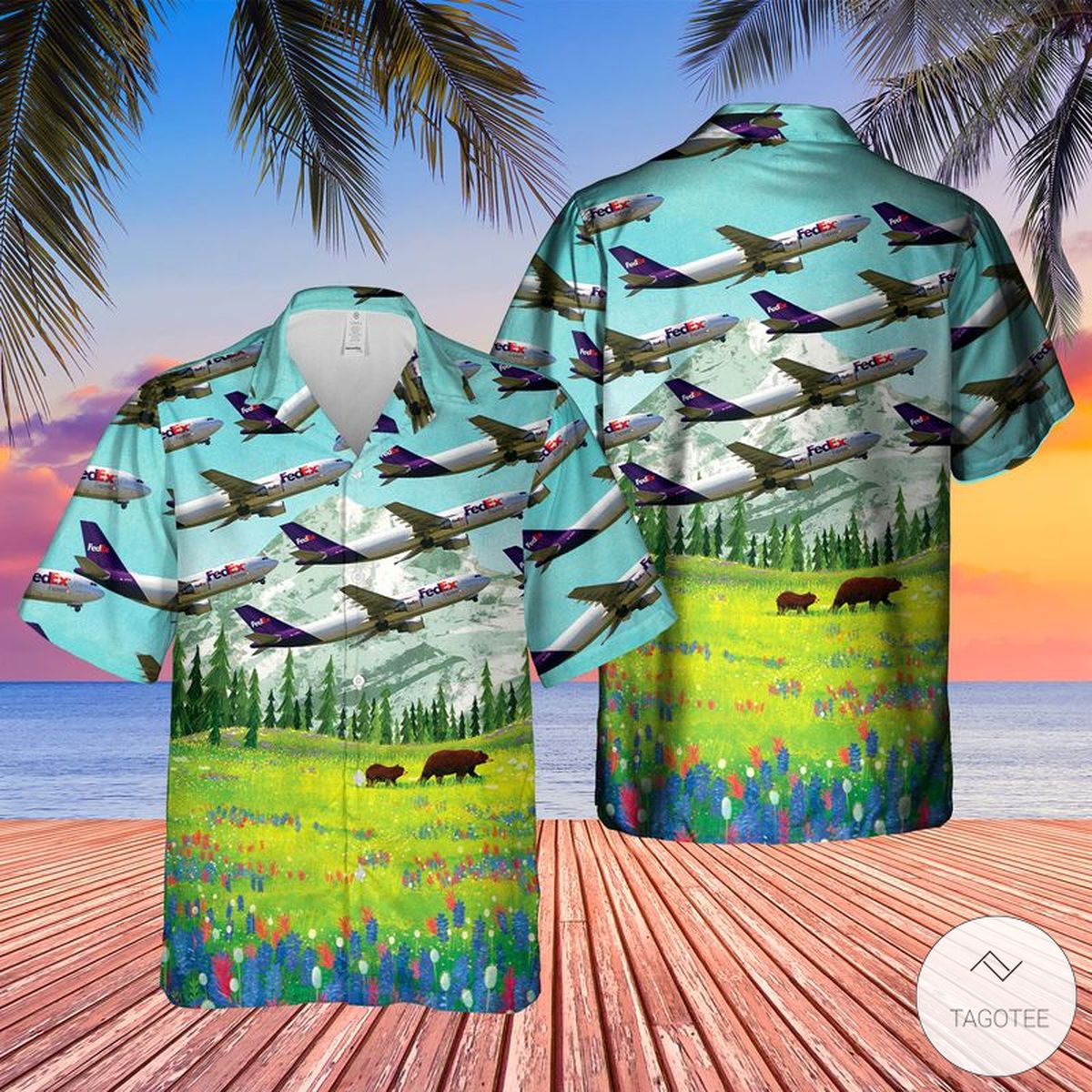 Fedex Express Airbus A300B4-622R Hawaiian Shirt