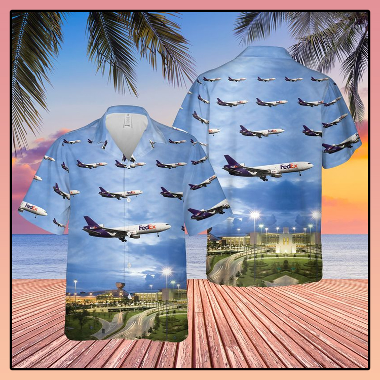 Fedex Express Mcdonnell Douglas Md-10 Miami International Airport Hawaiian Shirt