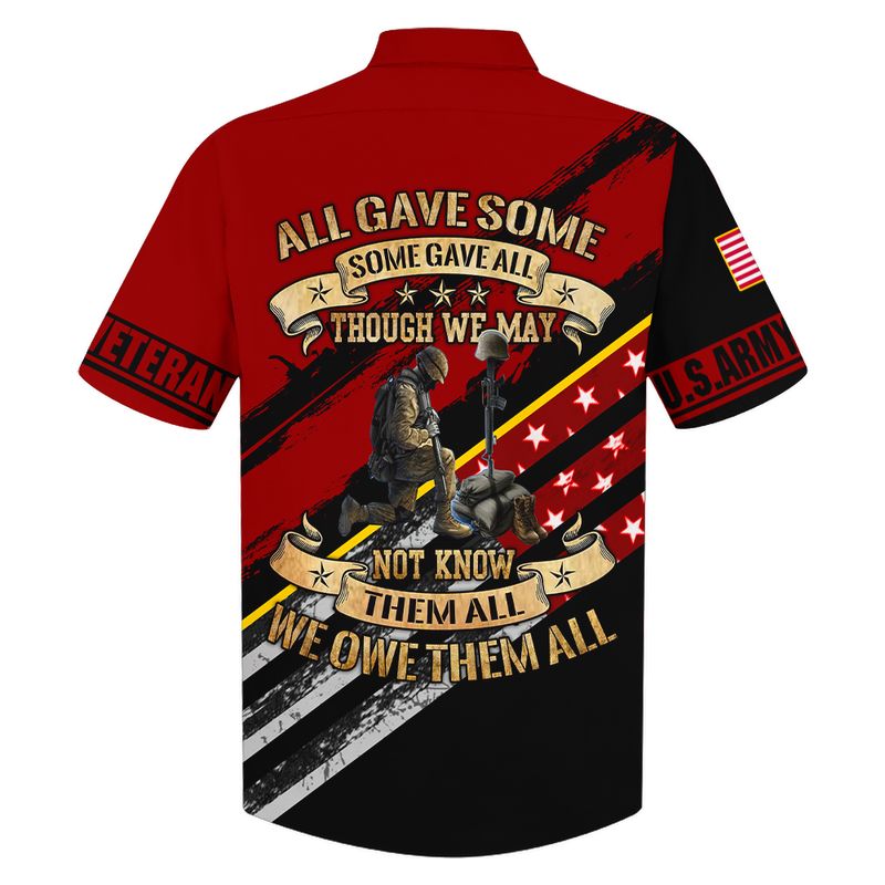 Firefighter Honor The Fallen Army Veteran Eagle Hawaiian Shirt