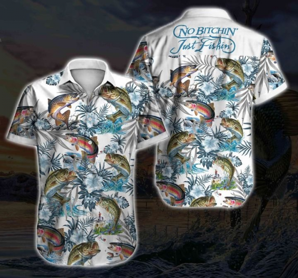 Fishing Hawaiian Shirt Summer Button Up